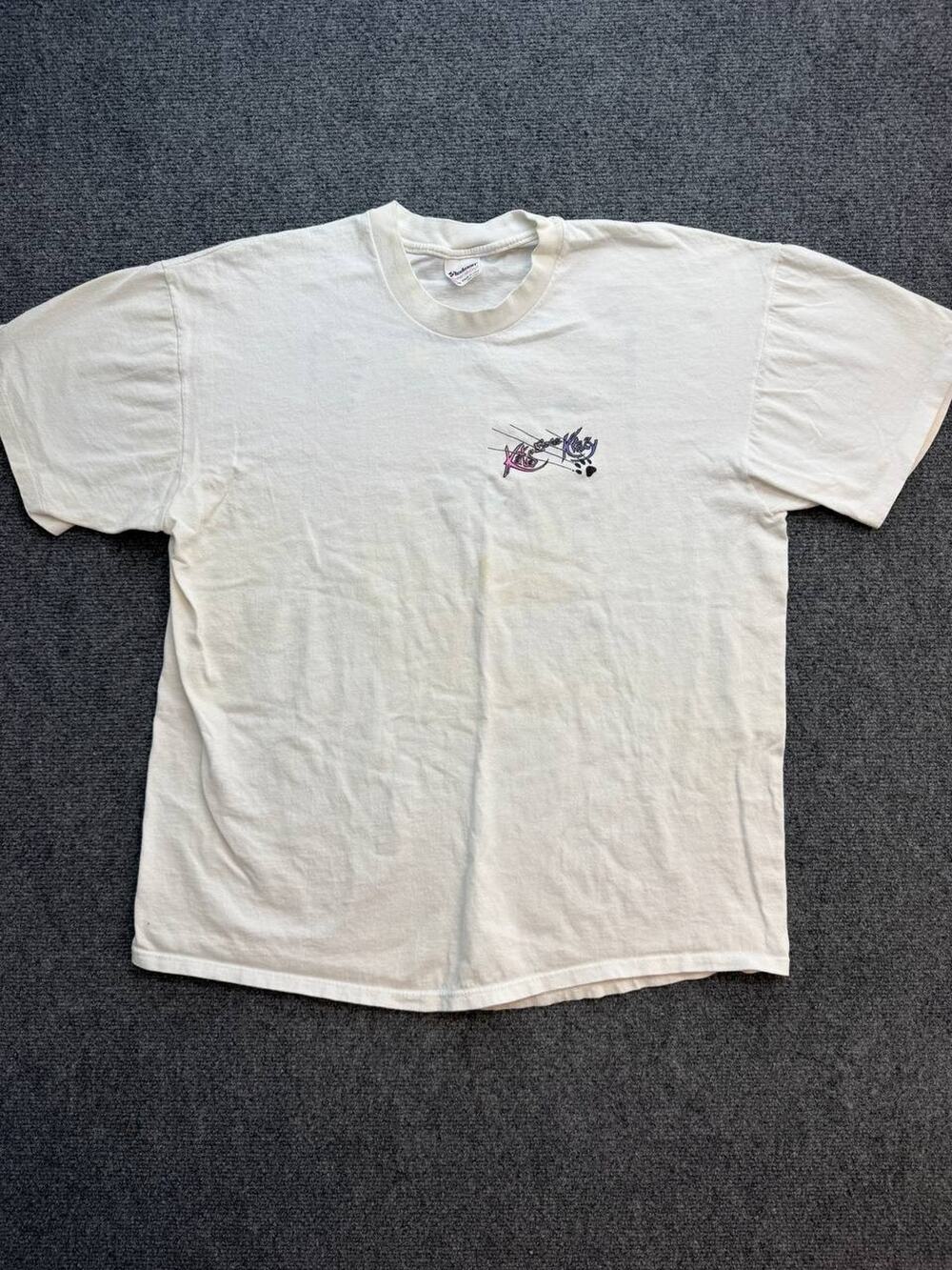 Stedman Vintage 90s Kats Gone Krazy Graphic T-Shirt White USA XL
